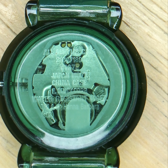 X Armitron Scooby Doo Green camouflage watch 3 (stars) hand movement jelly - Picture 9 of 9
